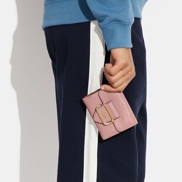 Coach CE671 Morgan Small Leather Wallet Dusty Rose NWT Org $228 - Picture 8 of 11